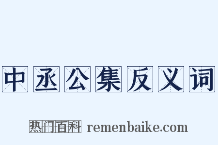 中丞公集反义词是什么意思的图片